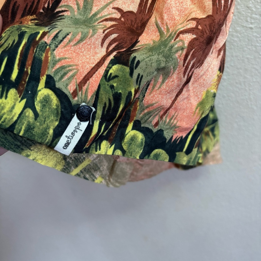NWT One Teaspoon Toucan Zephyr Romper Sleeveless Shirt Style Size S Tropical Hem - Picture 4 of 16